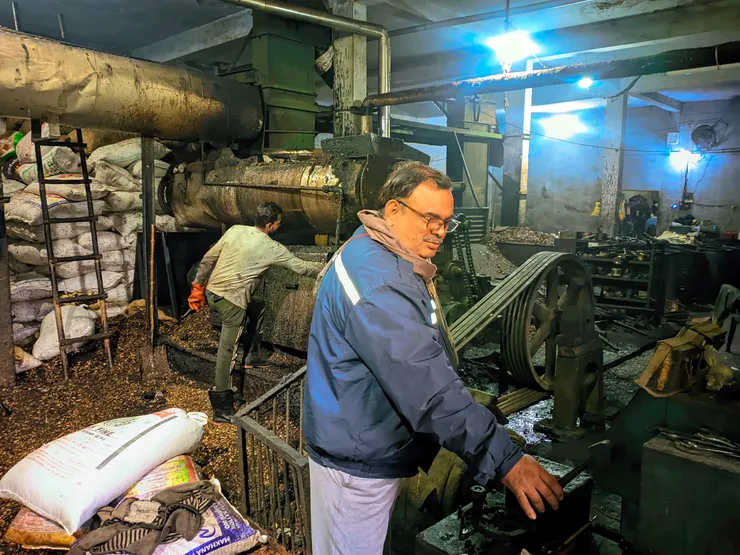 Processing machinery on the factory floor